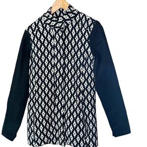 Lucky Brand Live in Love Jacket Medium Ikat Black White